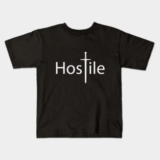 Hostile artistic typography design Kids T-Shirt